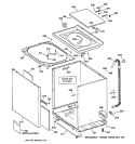 CABINET, COVER & FRONT PANEL Diagram and Parts List for WPSB8060B9WW  General Electric Washer