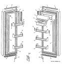 Part Location Diagram of WR12X5183 GE DOOR HANDLE