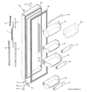 FRESH FOOD DOOR Diagram and Parts List for GSR23YBPAWW  General Electric Refrigerator