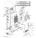 FREEZER SECTION Diagram and Parts List for GSR23YBPAWW  General Electric Refrigerator