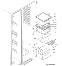 FRESH FOOD SHELVES Diagram and Parts List for GSR23YBPAWW  General Electric Refrigerator