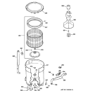 TUB, BASKET & AGITATOR Diagram and Parts List for WPRB9250D0CC  General Electric Washer
