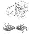 BODY PARTS Diagram and Parts List for GSM2100G02CC  General Electric Dishwasher