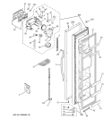 FREEZER DOOR Diagram and Parts List for GSS25SGPABS  General Electric Refrigerator