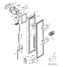 FREEZER DOOR Diagram and Parts List for PSK27MGNCCCC  General Electric Refrigerator