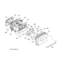 Part Location Diagram of WB35T10067 GE INSULATOR Door FRM (BISQUE