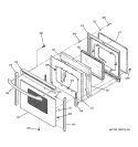 DOOR Diagram and Parts List for JB710SH2SS  General Electric Range