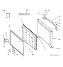 FREEZER DOOR Diagram and Parts List for GDS18LBRAWW  General Electric Refrigerator