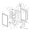FRESH FOOD DOOR Diagram and Parts List for GDS18SCRALSS  General Electric Refrigerator