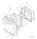 DOOR Diagram and Parts List for JBP64BH2CT  General Electric Range