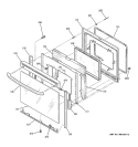 DOOR Diagram and Parts List for JBP66BH2WH  General Electric Range