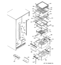 FRESH FOOD SHELVES Diagram and Parts List for PSA22SIPAFBS  General Electric Refrigerator