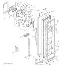 FREEZER DOOR Diagram and Parts List for PSG22SIPAFBS  General Electric Refrigerator