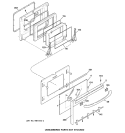 DOOR Diagram and Parts List for JDP40BB1BB  General Electric Range