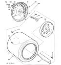 DRUM Diagram and Parts List for DSKP333EC0WW  General Electric Dryer