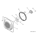 CONVECTION FAN Diagram and Parts List for JKP56BD1BB  General Electric Range