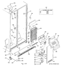 FREEZER SECTION Diagram and Parts List for ESH22XGPCBB  General Electric Refrigerator