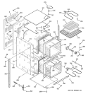 BODY PARTS Diagram and Parts List for JRP28BJ1BB  General Electric Wall Oven