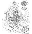 Part Location Diagram of WB63T10020 GE OVEN BODY