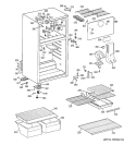 CABINET Diagram and Parts List for HTT18EBRFRWW  General Electric Refrigerator