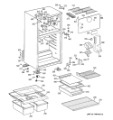 CABINET Diagram and Parts List for GTS18EBRERCC  General Electric Refrigerator