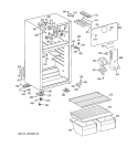 CABINET Diagram and Parts List for GTR18BBRERWW  General Electric Refrigerator