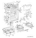CABINET Diagram and Parts List for GTS18XCRERWW  General Electric Refrigerator