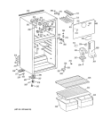 CABINET Diagram and Parts List for GTG15BBRCRWW  General Electric Refrigerator