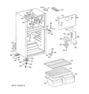 CABINET Diagram and Parts List for GTS18ABRFLWW  General Electric Refrigerator