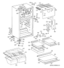 CABINET Diagram and Parts List for GTT16HBRERCC  General Electric Refrigerator