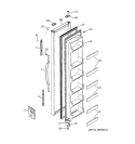 FREEZER DOOR Diagram and Parts List for RSG20IBMBFWW  General Electric Refrigerator