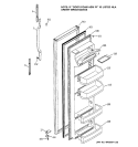 FRESH FOOD DOOR Diagram and Parts List for RSG20IBMCFWW  General Electric Refrigerator