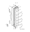 FREEZER DOOR Diagram and Parts List for RSG20IBMDFWW  General Electric Refrigerator