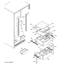 FRESH FOOD SHELVES Diagram and Parts List for RSG25IEMDFWW  General Electric Refrigerator