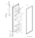 FRESH FOOD DOOR Diagram and Parts List for RSG22IBPDFWW  General Electric Refrigerator