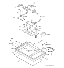 GAS & BURNER PARTS Diagram and Parts List for JGP628SEJ1SS  General Electric Cooktop