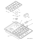 CONTROL PANEL & COOKTOP Diagram and Parts List for JGP933BEJ1BB  General Electric Cooktop