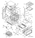 BODY PARTS Diagram and Parts List for JGRS06BEJ1BB  General Electric Range