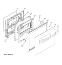 DOOR Diagram and Parts List for JGRS06BEJ1BB  General Electric Range