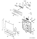 ESCUTCHEON & DOOR ASSEMBLY Diagram and Parts List for GSD5500G01WW  General Electric Dishwasher