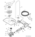 MOTOR - PUMP MECHANISM Diagram and Parts List for PDW7800J01WW  General Electric Dishwasher
