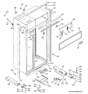 CASE PARTS Diagram and Parts List for ZIS420NRA  General Electric Refrigerator