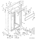 CASE PARTS Diagram and Parts List for ZIS480NRA  General Electric Refrigerator