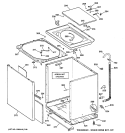 CABINET, COVER & FRONT PANEL Diagram and Parts List for WNCD2050A1WC  General Electric Washer