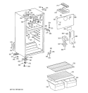 CABINET Diagram and Parts List for GTH15BBRELBB  General Electric Refrigerator