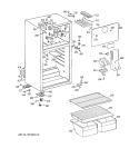 CABINET Diagram and Parts List for GTR17BBRERWW  General Electric Refrigerator