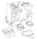 CABINET Diagram and Parts List for GTT15HBRERCC  General Electric Refrigerator