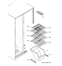 FREEZER SHELVES Diagram and Parts List for GST20DBMACC  General Electric Refrigerator