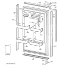 FREEZER DOOR Diagram and Parts List for ZIR36NDALH  General Electric Refrigerator