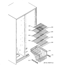 FREEZER SHELVES Diagram and Parts List for GSS22SGMABS  General Electric Refrigerator